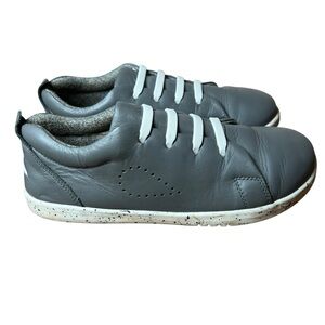 BOBUX Kids Grass Court Trainer Leather Sneakers Slip on Gray Sz 33 EU (1.5 US)